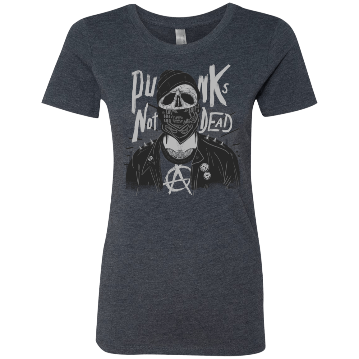 T-Shirts Vintage Navy / S PUNK SKULL Women's Triblend T-Shirt