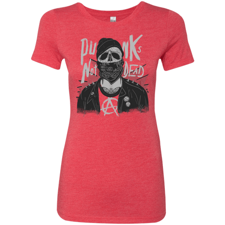 T-Shirts Vintage Red / S PUNK SKULL Women's Triblend T-Shirt