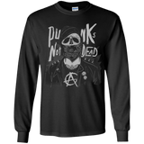 T-Shirts Black / YS PUNK SKULL Youth Long Sleeve T-Shirt