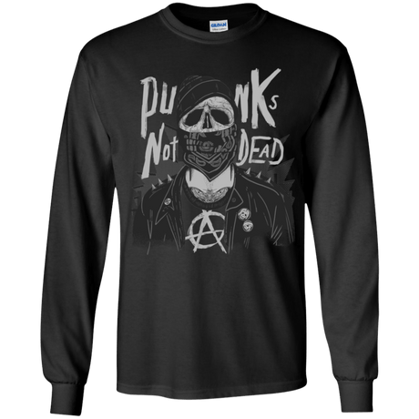 T-Shirts Black / YS PUNK SKULL Youth Long Sleeve T-Shirt
