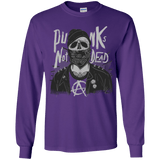 T-Shirts Purple / YS PUNK SKULL Youth Long Sleeve T-Shirt