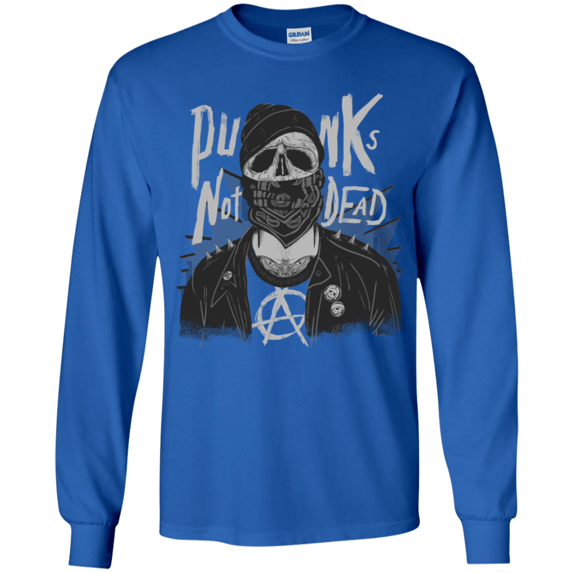 T-Shirts Royal / YS PUNK SKULL Youth Long Sleeve T-Shirt