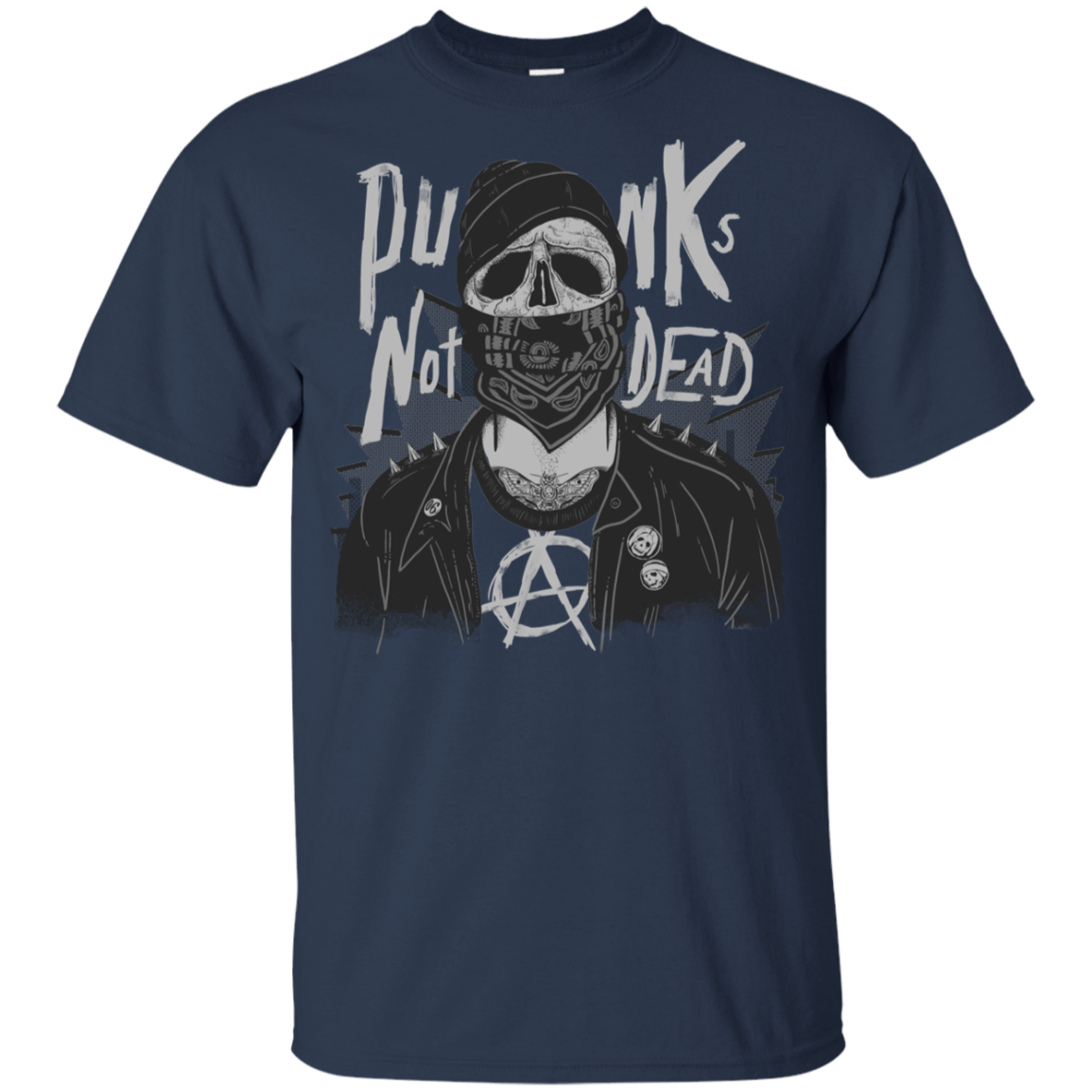 T-Shirts Navy / YXS PUNK SKULL Youth T-Shirt