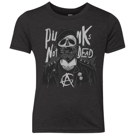 T-Shirts Vintage Black / YXS PUNK SKULL Youth Triblend T-Shirt