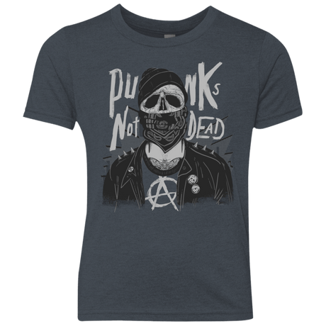 T-Shirts Vintage Navy / YXS PUNK SKULL Youth Triblend T-Shirt