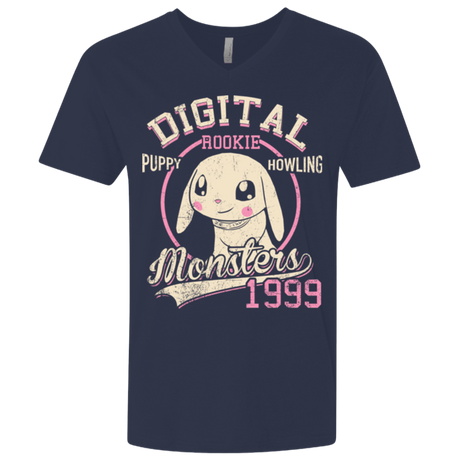 T-Shirts Midnight Navy / X-Small Puppy Howling Men's Premium V-Neck