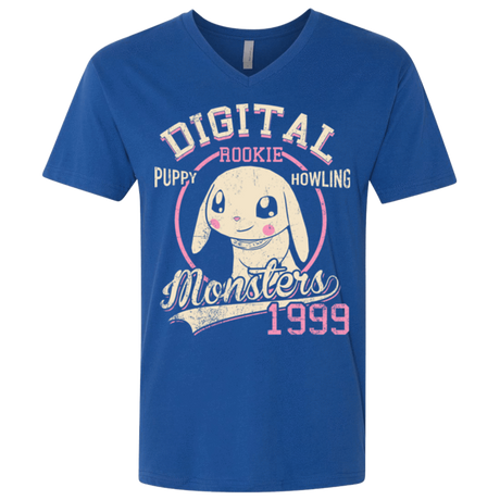 T-Shirts Royal / X-Small Puppy Howling Men's Premium V-Neck