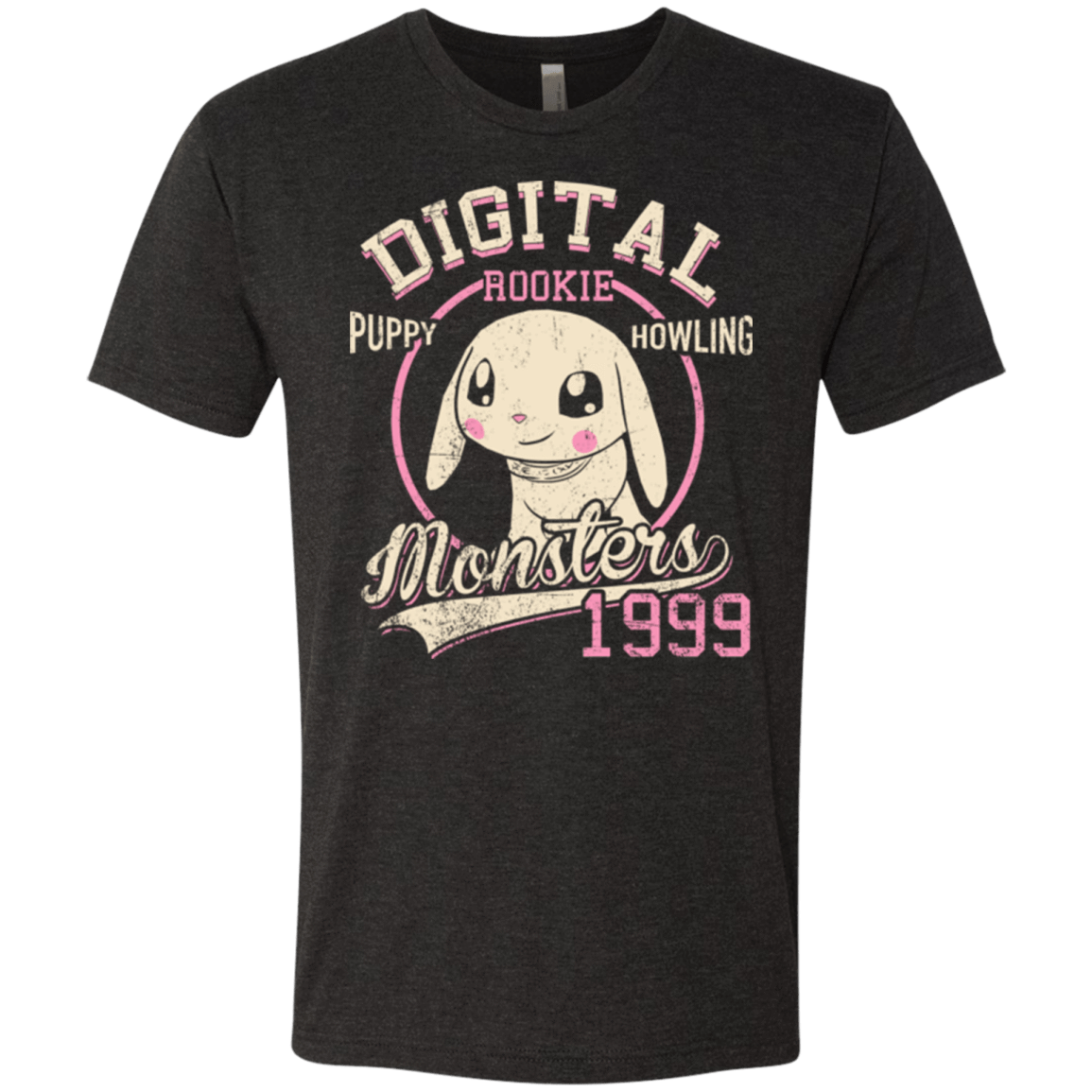 T-Shirts Vintage Black / Small Puppy Howling Men's Triblend T-Shirt