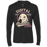 T-Shirts Vintage Black / X-Small Puppy Howling Triblend Long Sleeve Hoodie Tee