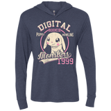 T-Shirts Vintage Navy / X-Small Puppy Howling Triblend Long Sleeve Hoodie Tee