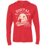 T-Shirts Vintage Red / X-Small Puppy Howling Triblend Long Sleeve Hoodie Tee