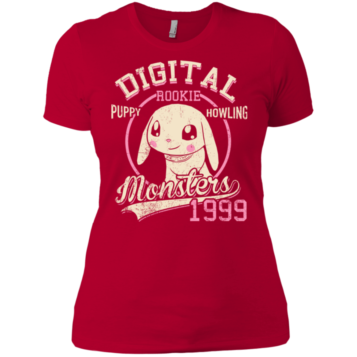 T-Shirts Red / X-Small Puppy Howling Women's Premium T-Shirt