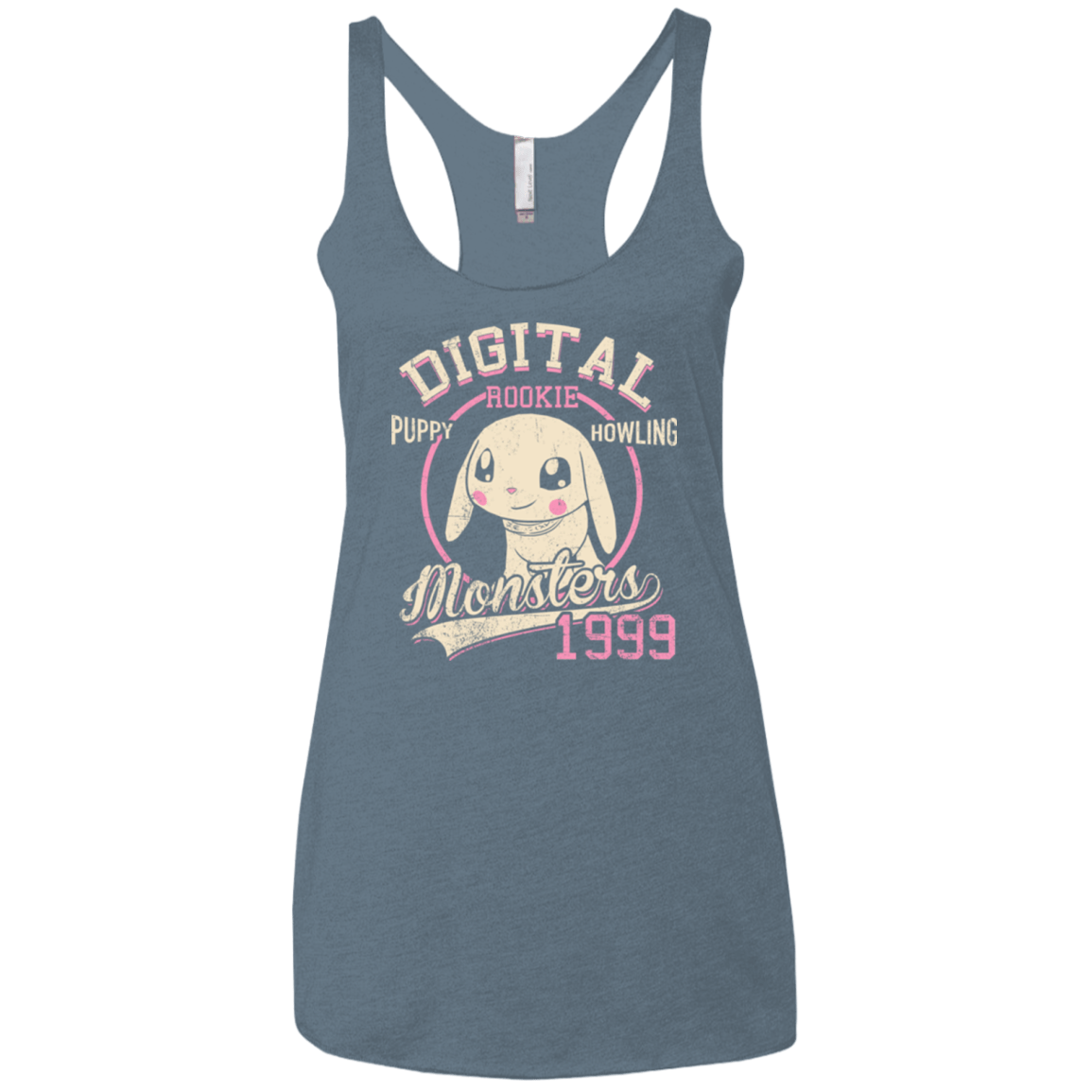 T-Shirts Indigo / X-Small Puppy Howling Women's Triblend Racerback Tank