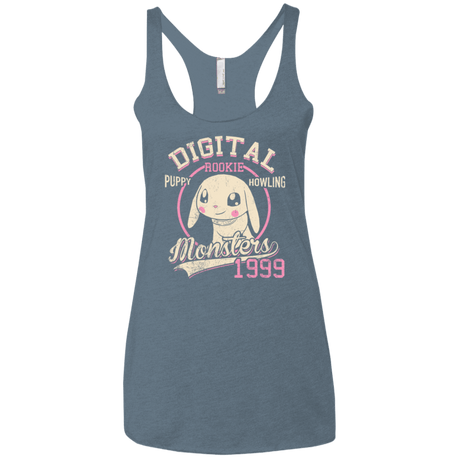 T-Shirts Indigo / X-Small Puppy Howling Women's Triblend Racerback Tank