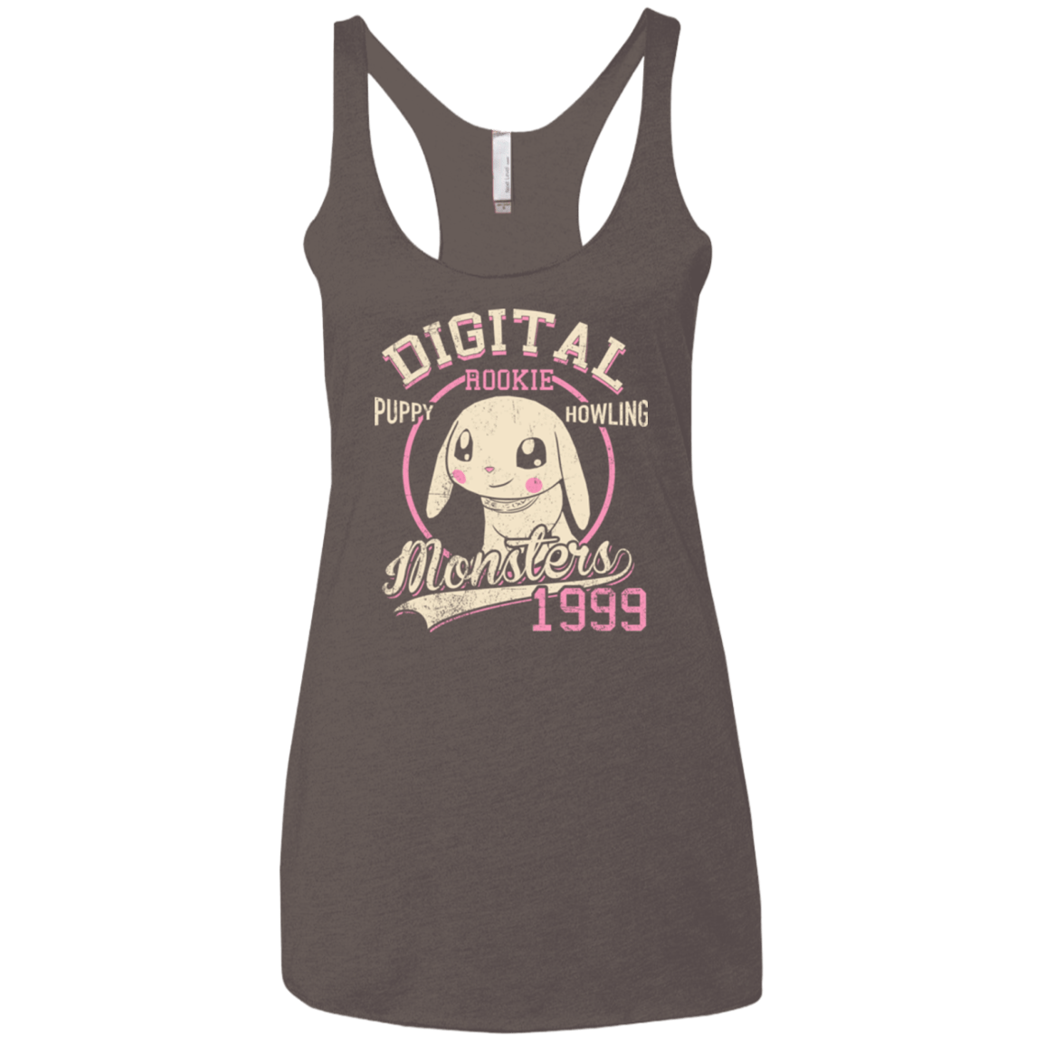 T-Shirts Macchiato / X-Small Puppy Howling Women's Triblend Racerback Tank