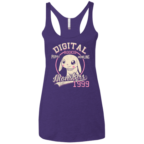T-Shirts Purple / X-Small Puppy Howling Women's Triblend Racerback Tank
