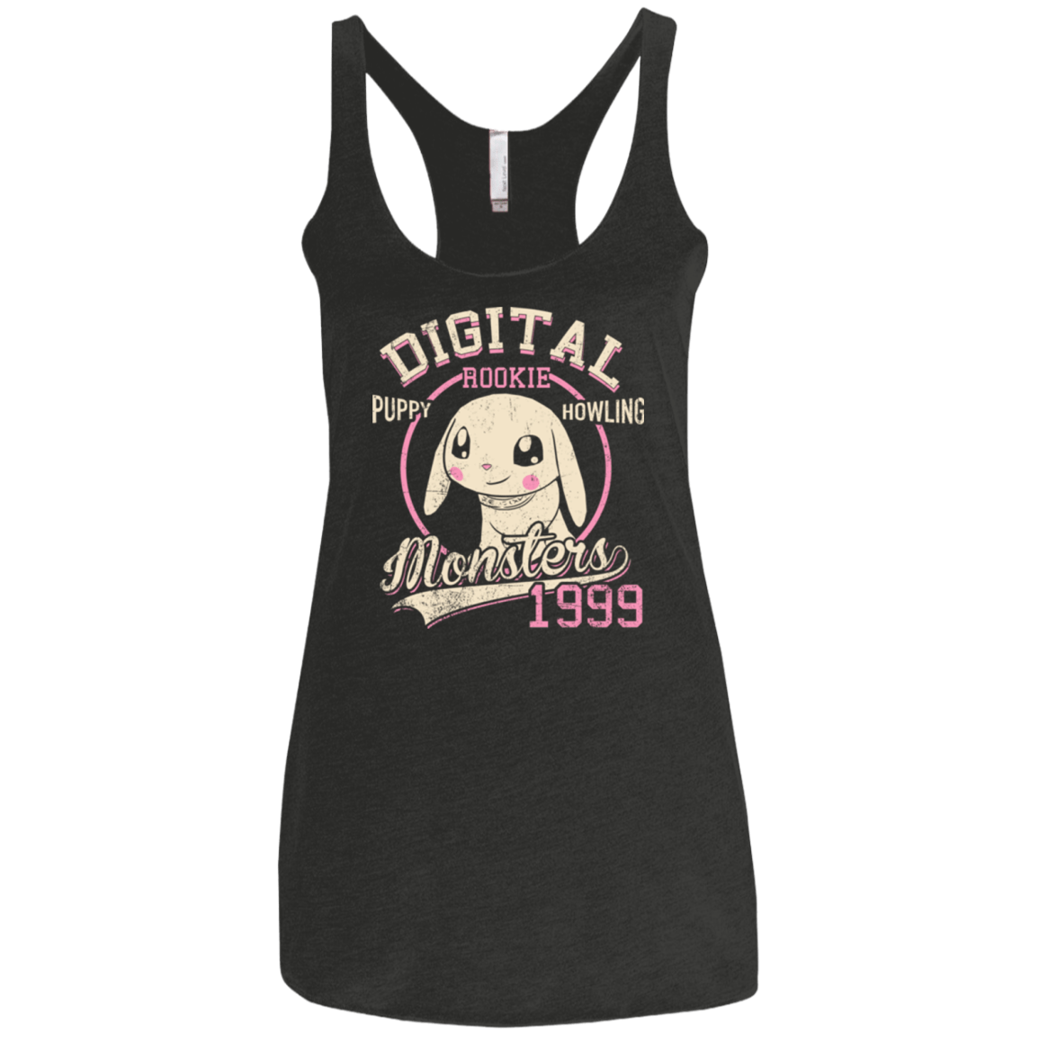 T-Shirts Vintage Black / X-Small Puppy Howling Women's Triblend Racerback Tank