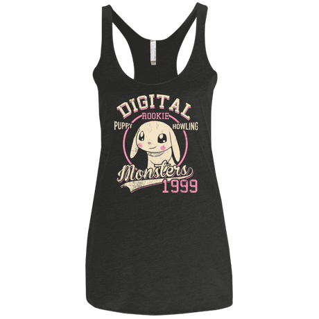 T-Shirts Vintage Black / X-Small Puppy Howling Women's Triblend Racerback Tank