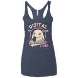 T-Shirts Vintage Navy / X-Small Puppy Howling Women's Triblend Racerback Tank