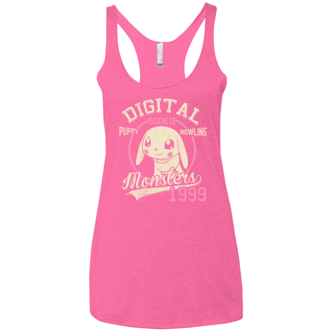 T-Shirts Vintage Pink / X-Small Puppy Howling Women's Triblend Racerback Tank