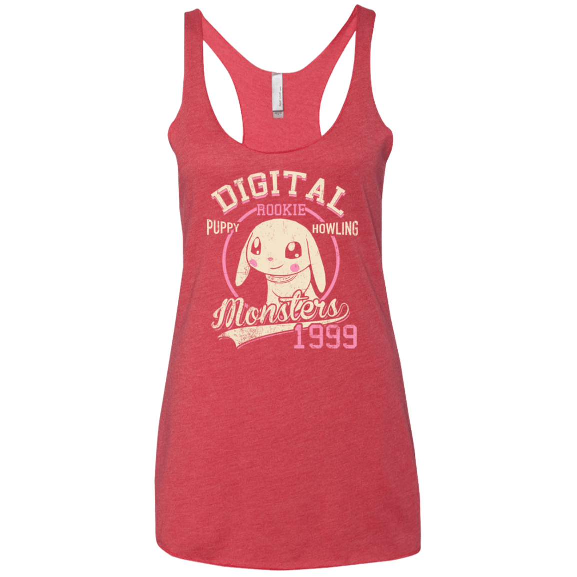T-Shirts Vintage Red / X-Small Puppy Howling Women's Triblend Racerback Tank