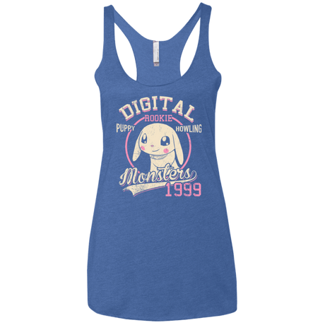 T-Shirts Vintage Royal / X-Small Puppy Howling Women's Triblend Racerback Tank