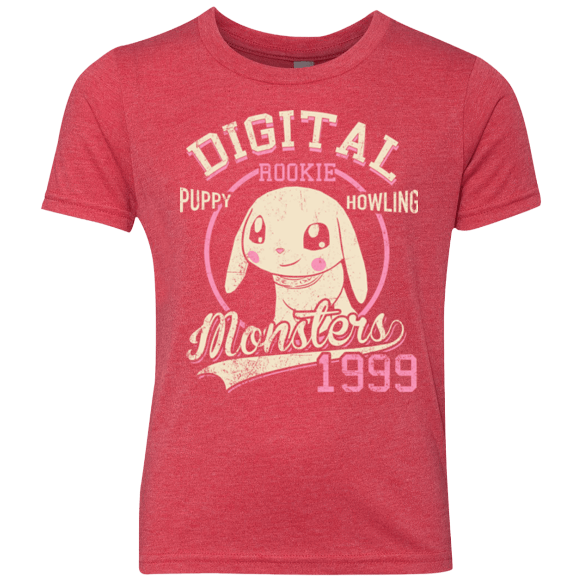 T-Shirts Vintage Red / YXS Puppy Howling Youth Triblend T-Shirt