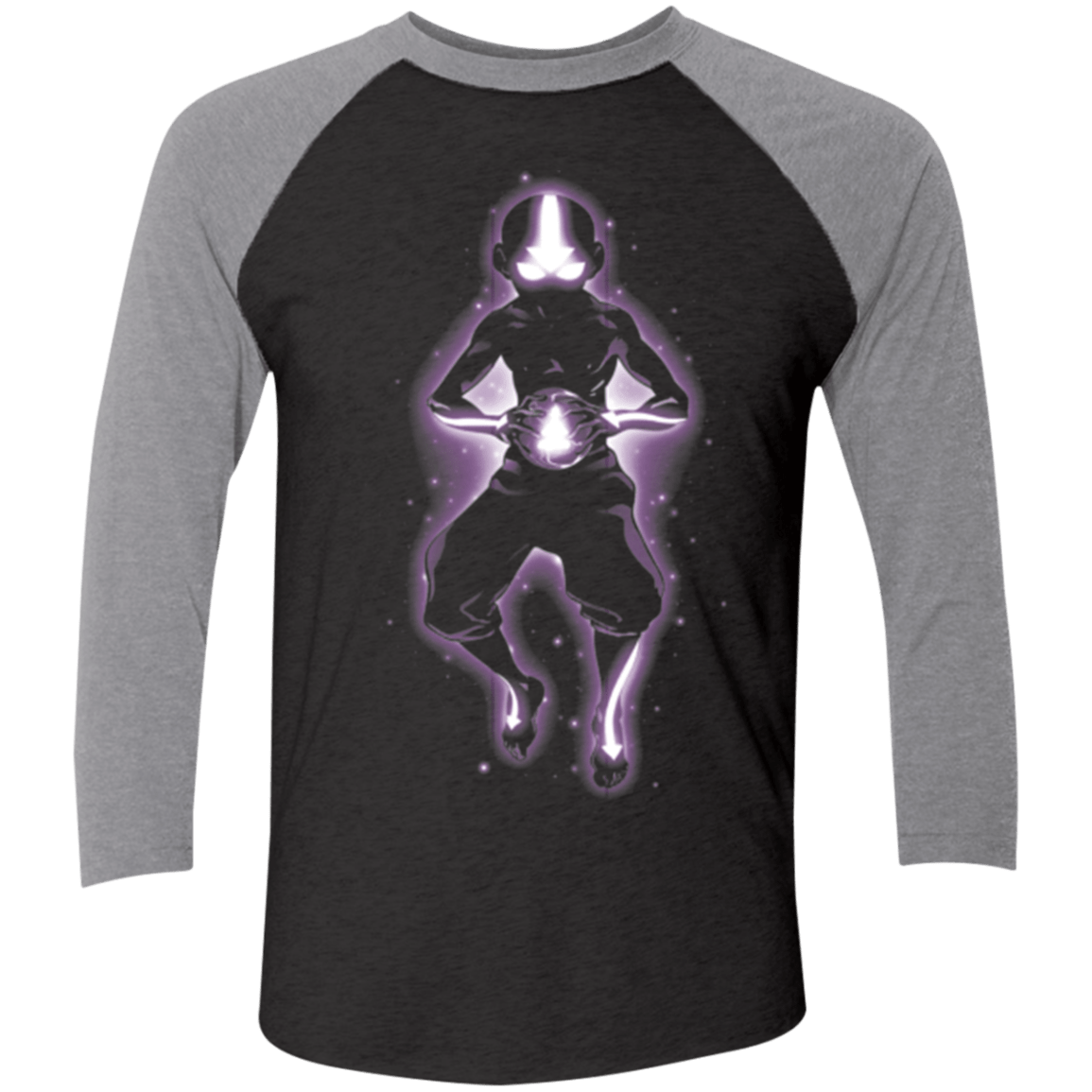 T-Shirts Vintage Black/Premium Heather / X-Small Pure Cosmic Energy Men's Triblend 3/4 Sleeve