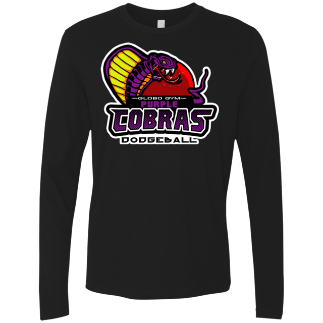 T-Shirts Black / Small Purple Cobras Men's Premium Long Sleeve