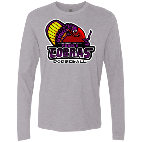 T-Shirts Heather Grey / Small Purple Cobras Men's Premium Long Sleeve