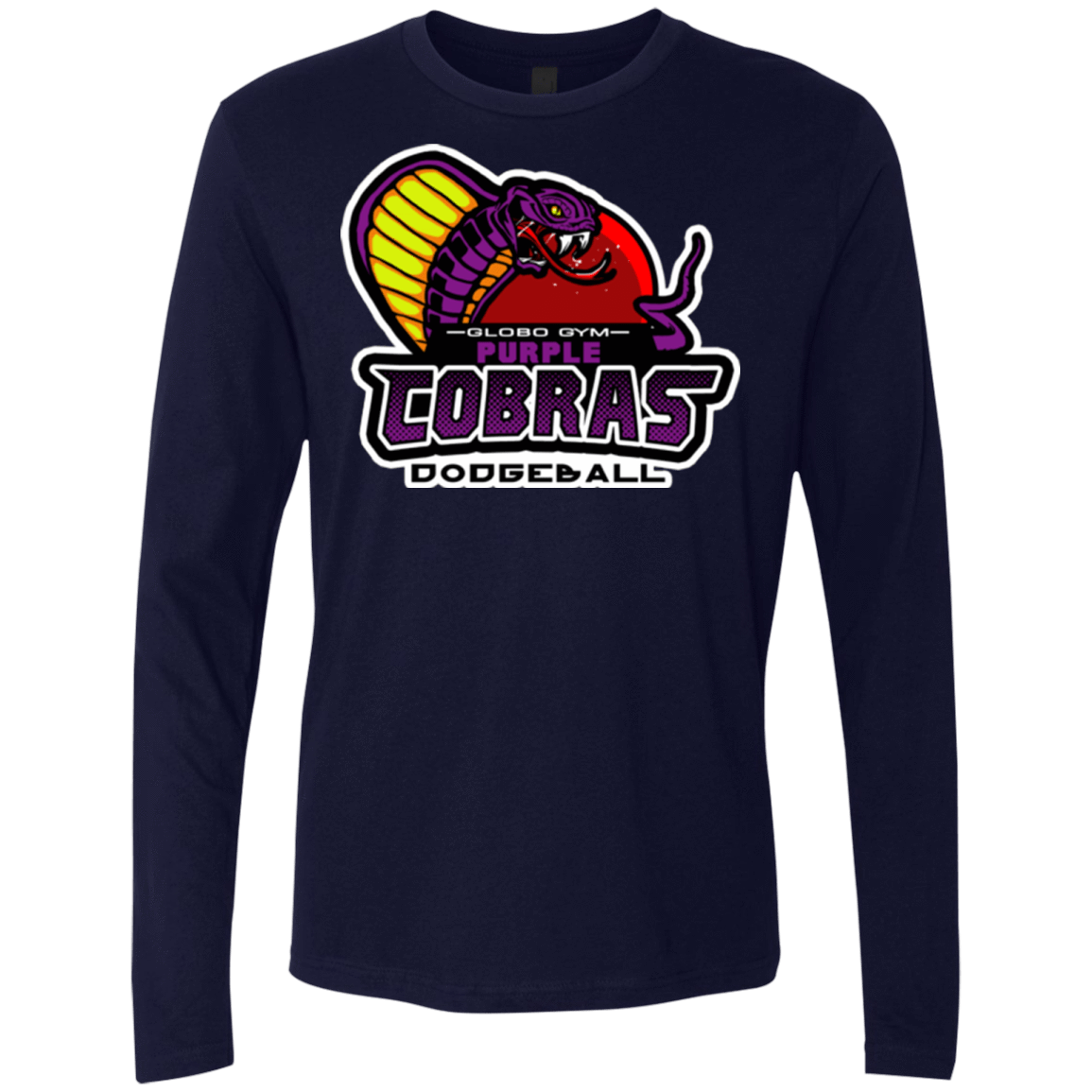 T-Shirts Midnight Navy / Small Purple Cobras Men's Premium Long Sleeve