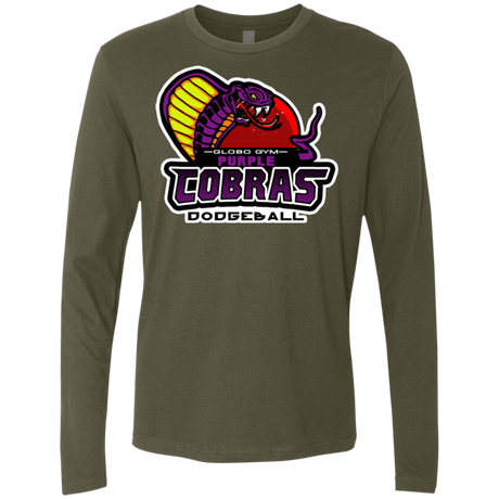 T-Shirts Military Green / Small Purple Cobras Men's Premium Long Sleeve
