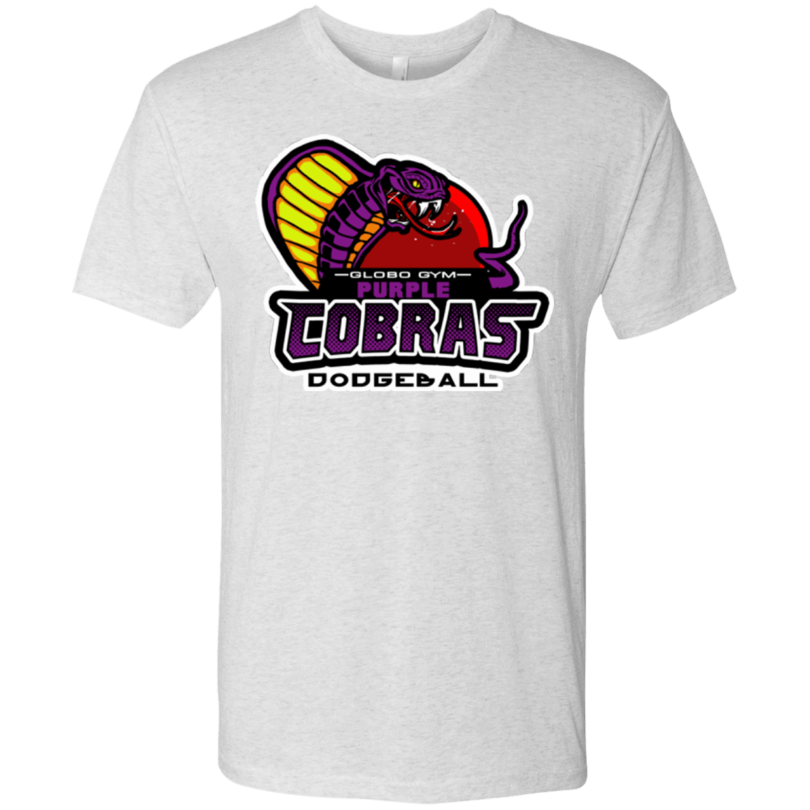 T-Shirts Heather White / Small Purple Cobras Men's Triblend T-Shirt