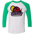 T-Shirts Heather White/Envy / X-Small Purple Cobras Triblend 3/4 Sleeve