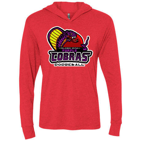T-Shirts Vintage Red / X-Small Purple Cobras Triblend Long Sleeve Hoodie Tee