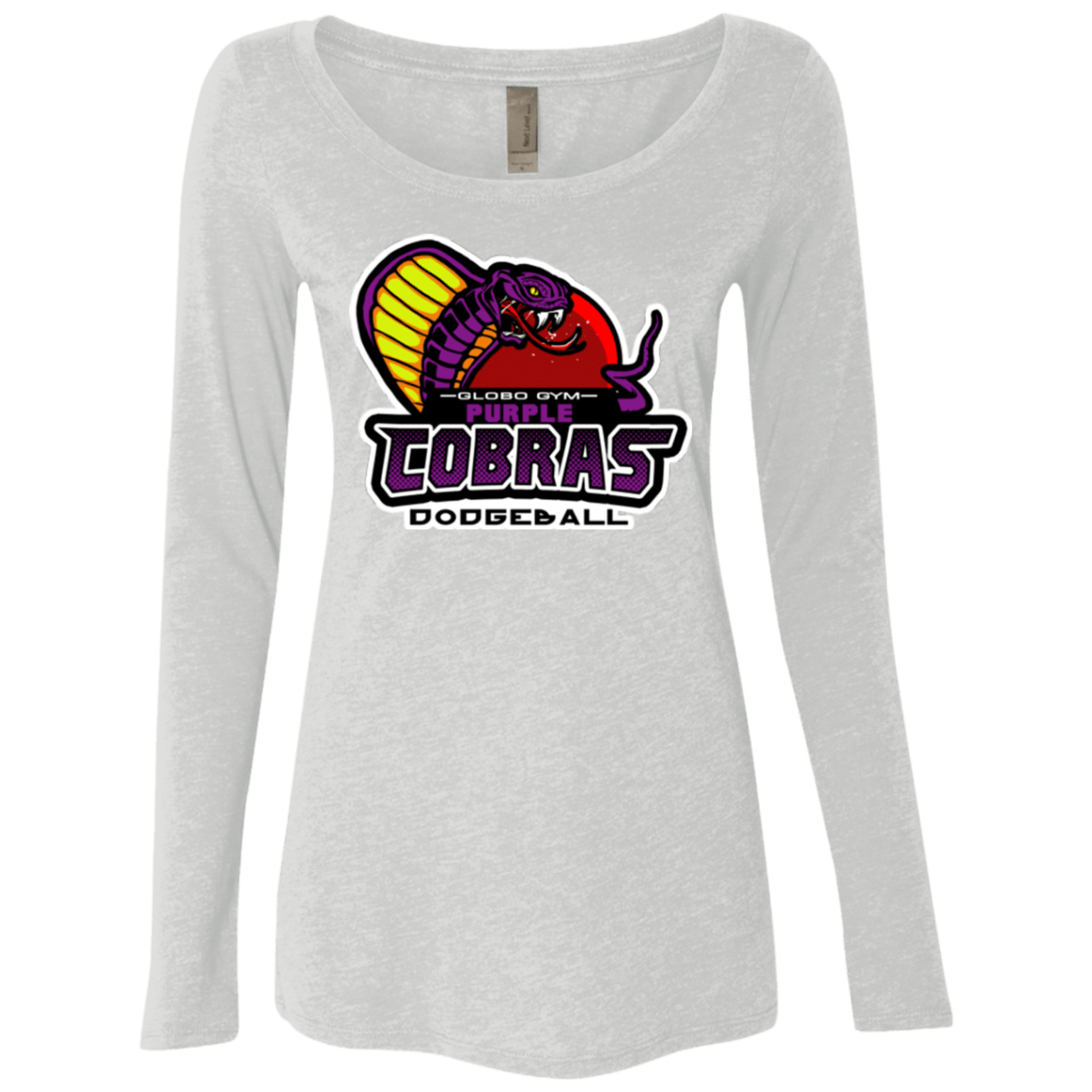 T-Shirts Heather White / Small Purple Cobras Women's Triblend Long Sleeve Shirt