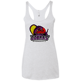 T-Shirts Heather White / X-Small Purple Cobras Women's Triblend Racerback Tank