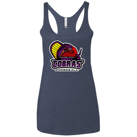 T-Shirts Vintage Navy / X-Small Purple Cobras Women's Triblend Racerback Tank