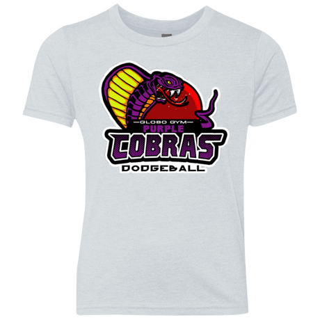 T-Shirts Heather White / YXS Purple Cobras Youth Triblend T-Shirt