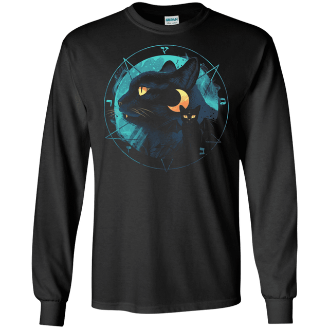 T-Shirts Black / S Puss the Evil Cat Men's Long Sleeve T-Shirt