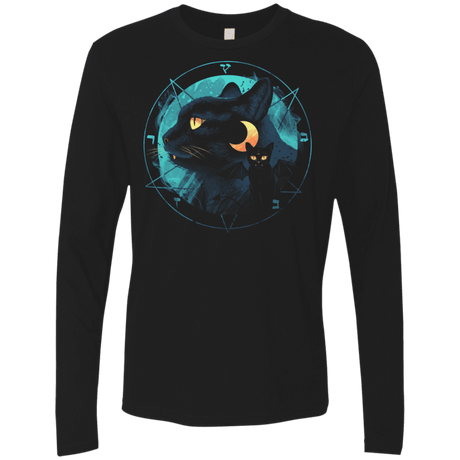 T-Shirts Black / S Puss the Evil Cat Men's Premium Long Sleeve