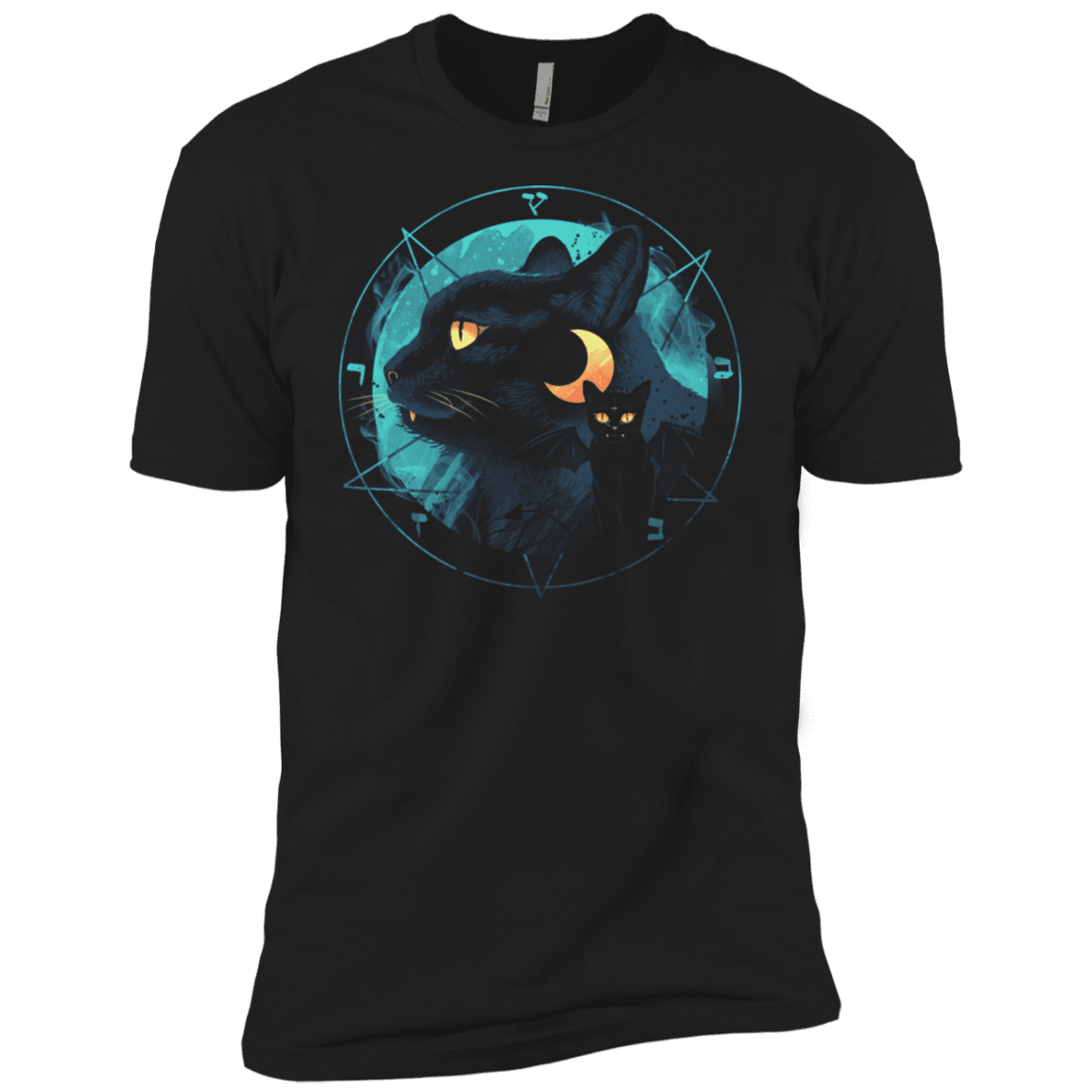 T-Shirts Black / X-Small Puss the Evil Cat Men's Premium T-Shirt