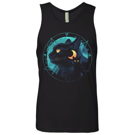 T-Shirts Black / S Puss the Evil Cat Men's Premium Tank Top