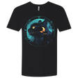 T-Shirts Black / X-Small Puss the Evil Cat Men's Premium V-Neck