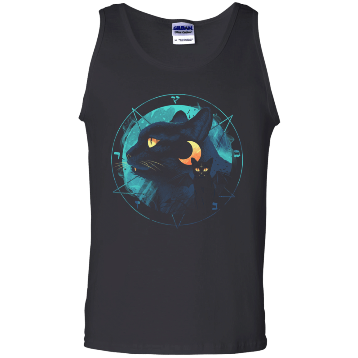 T-Shirts Black / S Puss the Evil Cat Men's Tank Top