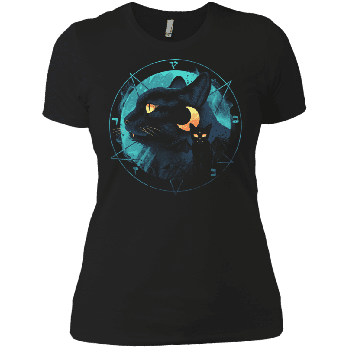 T-Shirts Black / X-Small Puss the Evil Cat Women's Premium T-Shirt