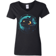 T-Shirts Black / S Puss the Evil Cat Women's V-Neck T-Shirt