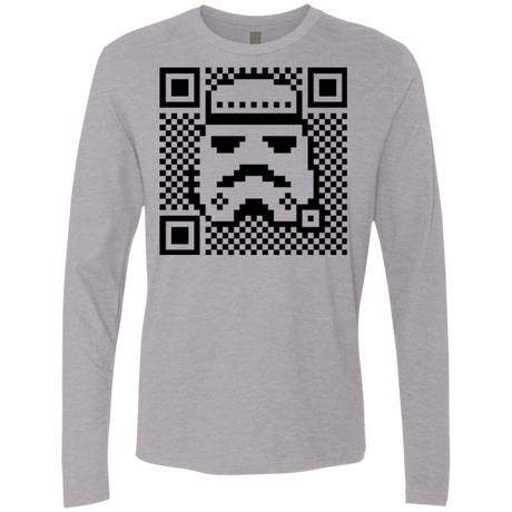 T-Shirts Heather Grey / Small QR trooper Men's Premium Long Sleeve