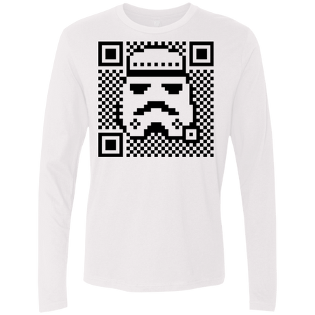 T-Shirts White / Small QR trooper Men's Premium Long Sleeve