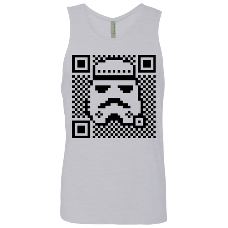 T-Shirts Heather Grey / Small QR trooper Men's Premium Tank Top